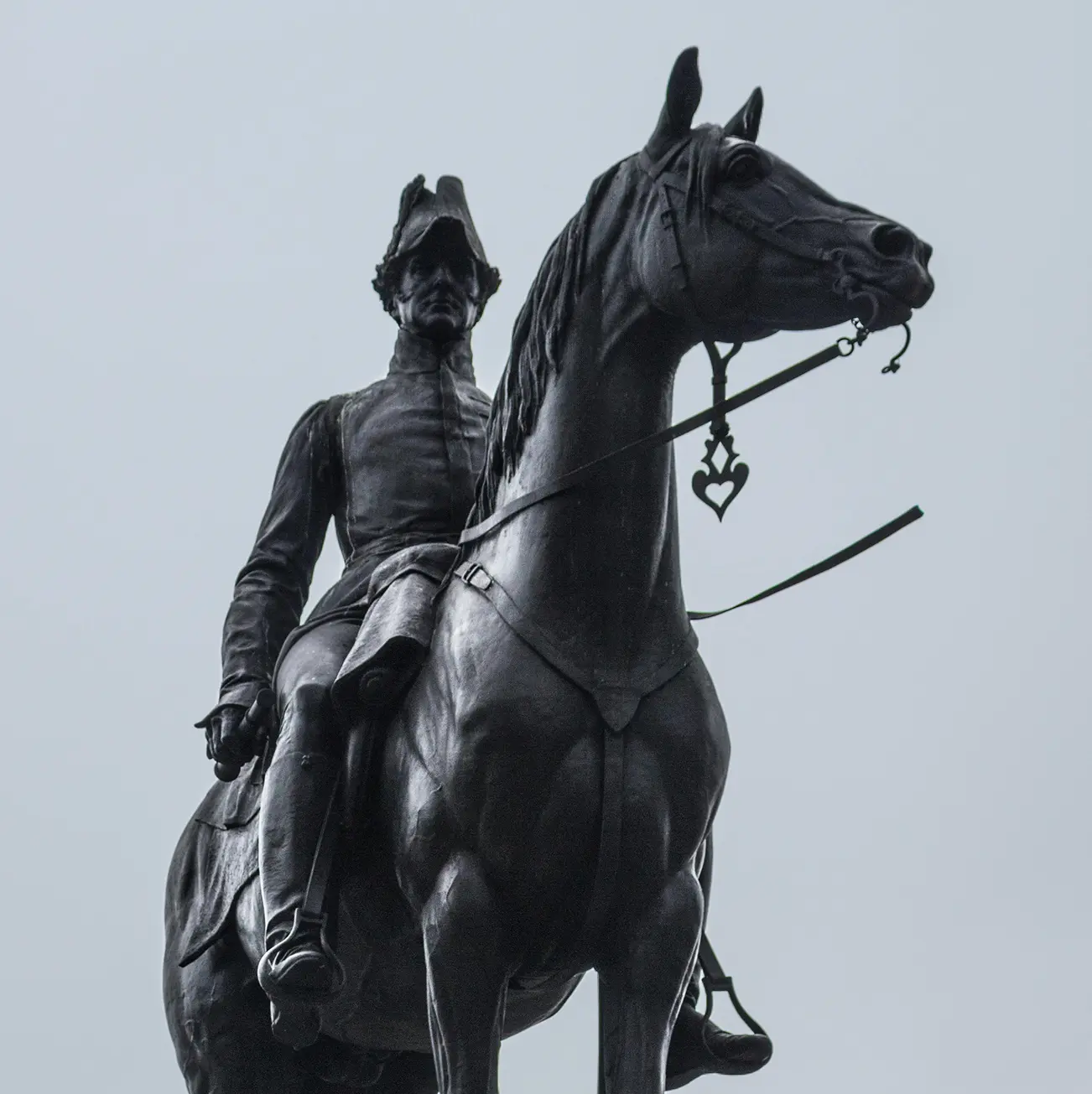 Man on a horse statue